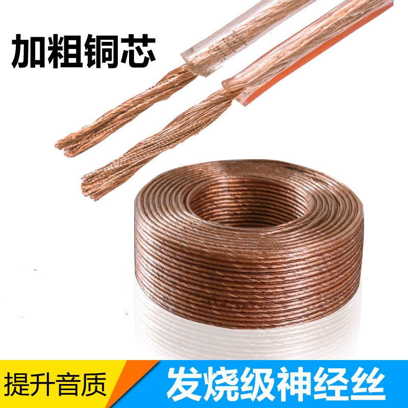 Audio Cable Professional Audiophile Oxygen-Free Copper Audio Cable Connection Cable Universal Pure Copper Speaker Cable Audio Cable Speaker Cable