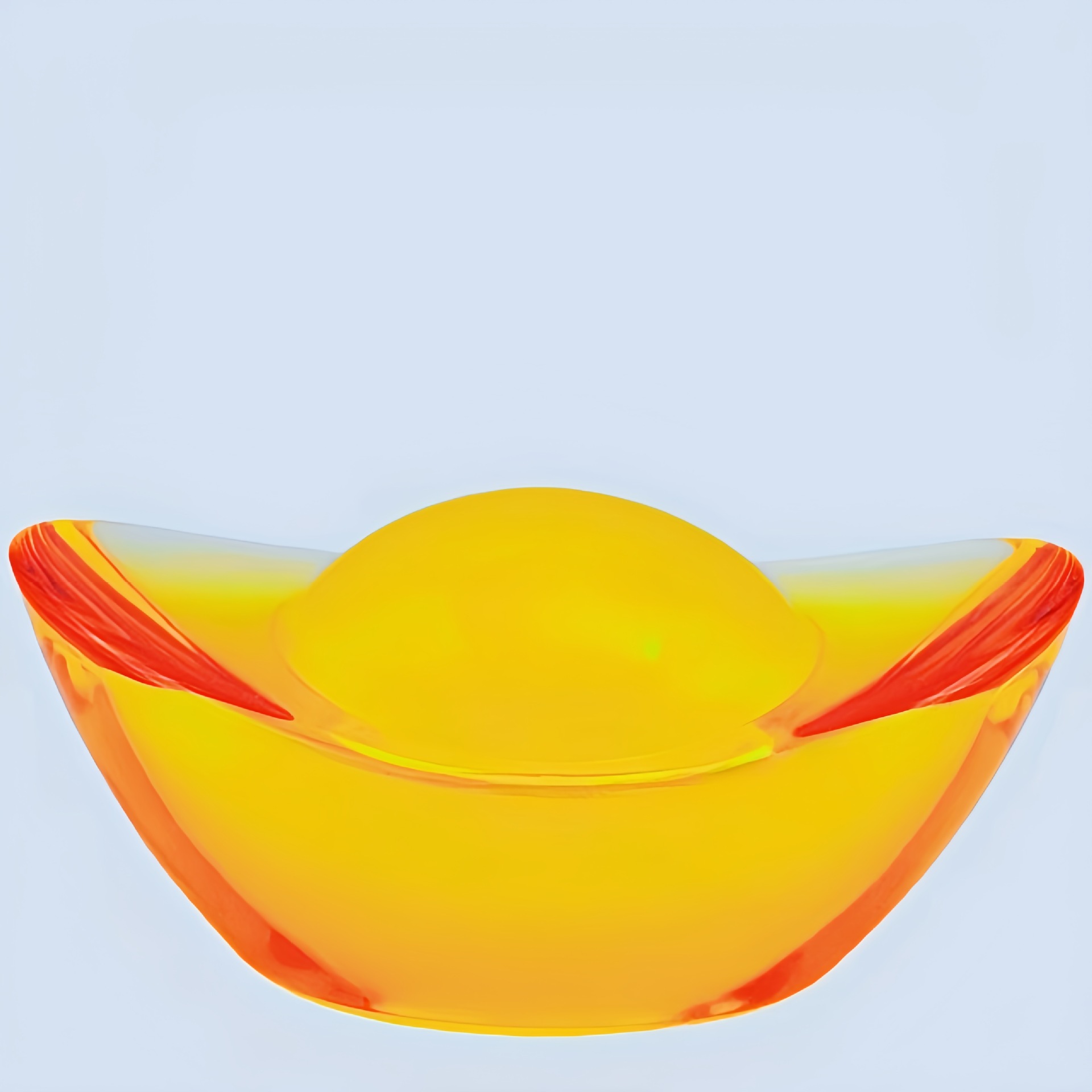 Glass Yellow Crystal Gold Ingot Ornaments, Creative Office and Living Room Exquisite Decorations Wholesale