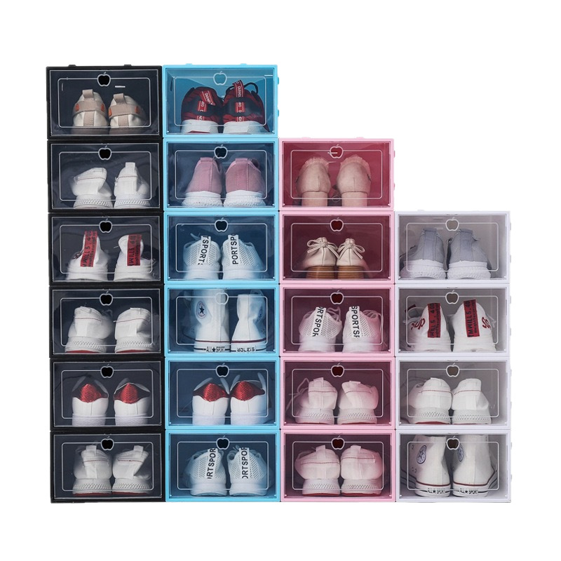 Thickened Shoe Box Free Combination Transparent Shoe Box Home Daily Use Men's and Women's Shoe Storage Box Dust-Proof Plastic Shoe Box