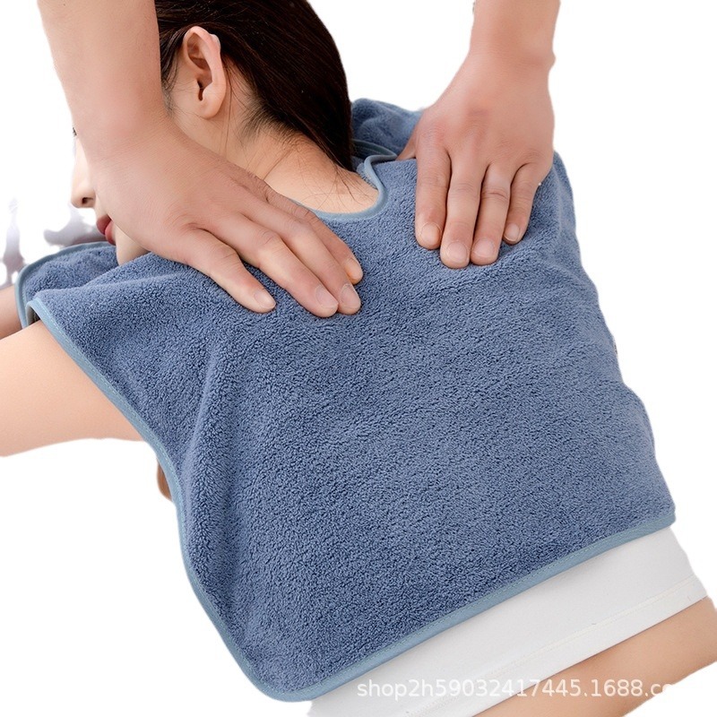 Beauty Salon U-shaped Towel Anti-dirty Pad Towel Coral Fleece Bedridden Old People's Bieb Slip Towel Chest Hot and Cold Face Towel