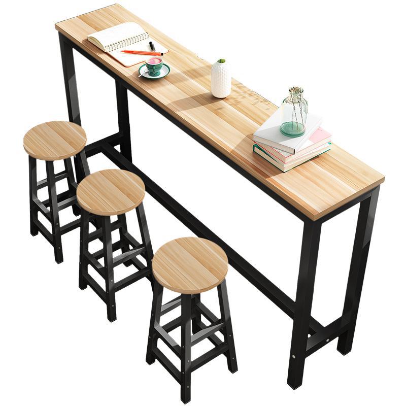 Bar Table Home Wall-Mounted Milk Tea Shop Table and Chair Combination Long High Table Commercial Bar Table Narrow Table Balcony