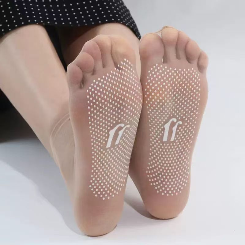 Summer Anti-Slip Stockings for Women, Summer Thin Transparent Mid-Tube Women's Short Stockings, Anti-Snagging Foot Massage Socks Wholesale