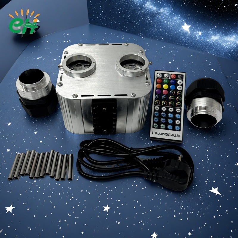 Двухголовочный интегрированный источник света 32W мигающий волоконно-оптический аппарат с управлением через RF и Bluetooth