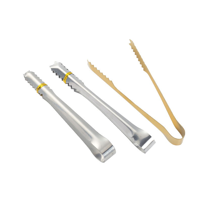 Stainless Steel Ice Cube Clips for Making Tea Around the Stove, Multifunctional Carbon Clips, Barbecue Clips, Recommended Food Clips, Ice Clips, Bar Supplies
