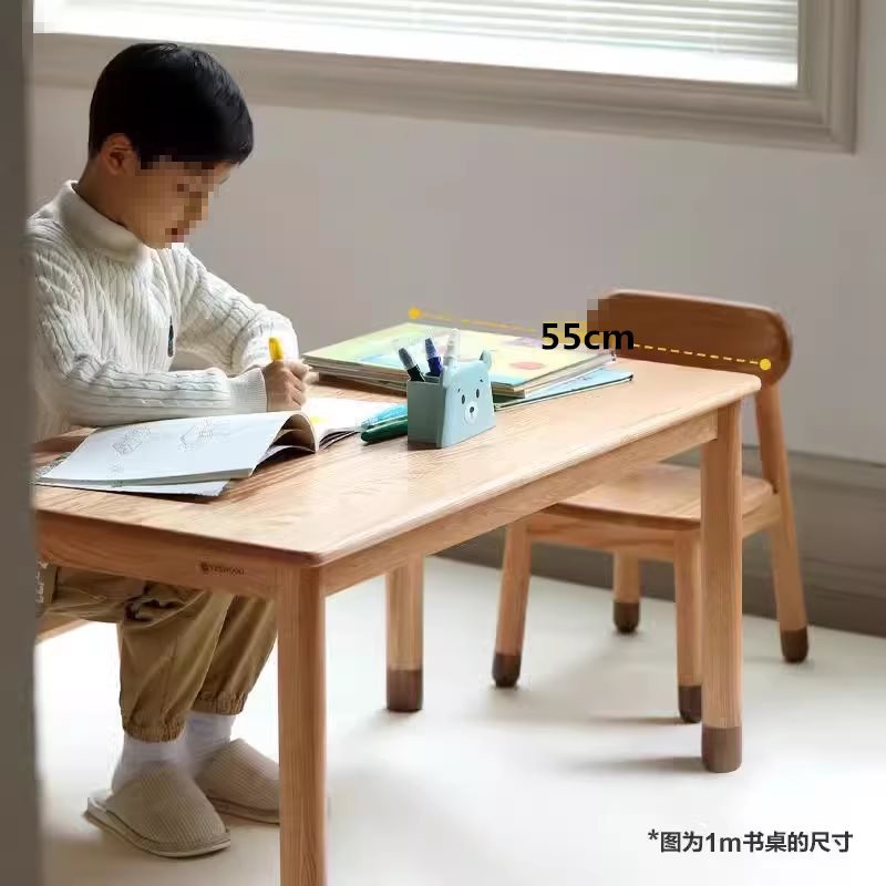 Стол из массива дерева, ручной работы, резиновое дерево, детский учебный стол, современный простой стол для письма, домашний игрушечный стол