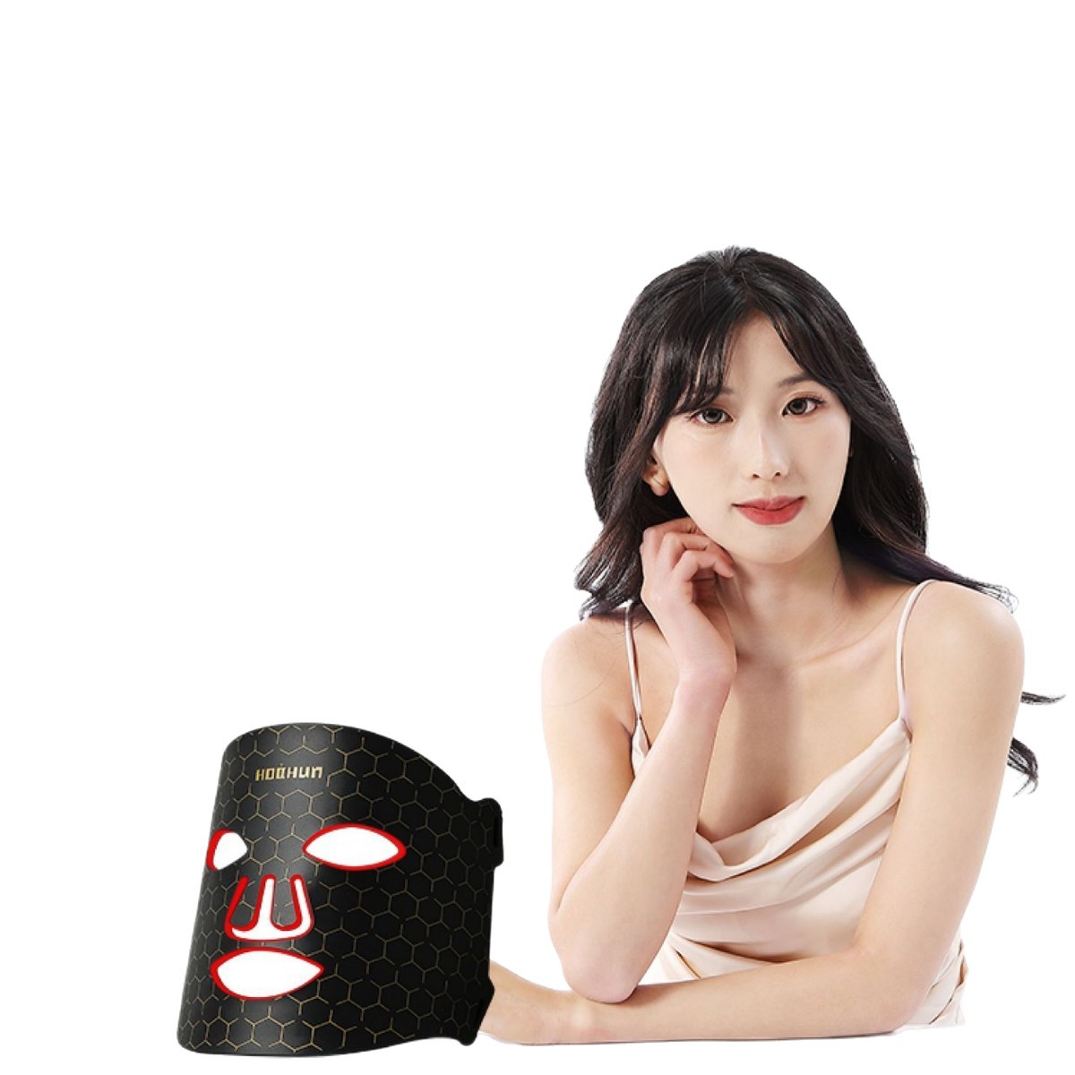 Wow, Customized Led Beauty Device Mask with Seven-Color Light and Three-Color Light, Beauty Electronics with Glue Filling Process to Fit the Skin