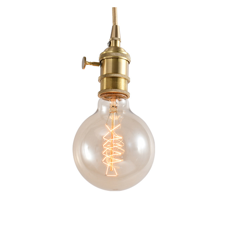 [G95 Wire Wrapped] Edison Retro Dimmable Bulb Creative American Industrial Style Bar Medium Round Bulb