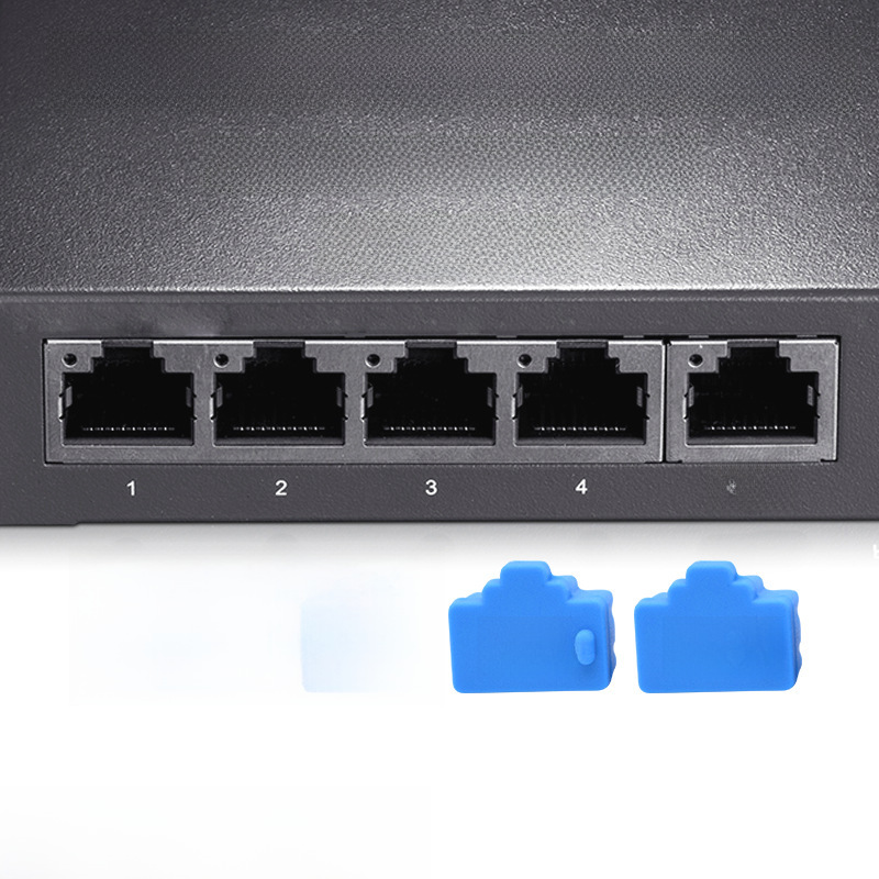 RJ45 Dust Plug LAN Network Interface Plug Router Computer Switch Silicone Sealing Plug Rubber Plug