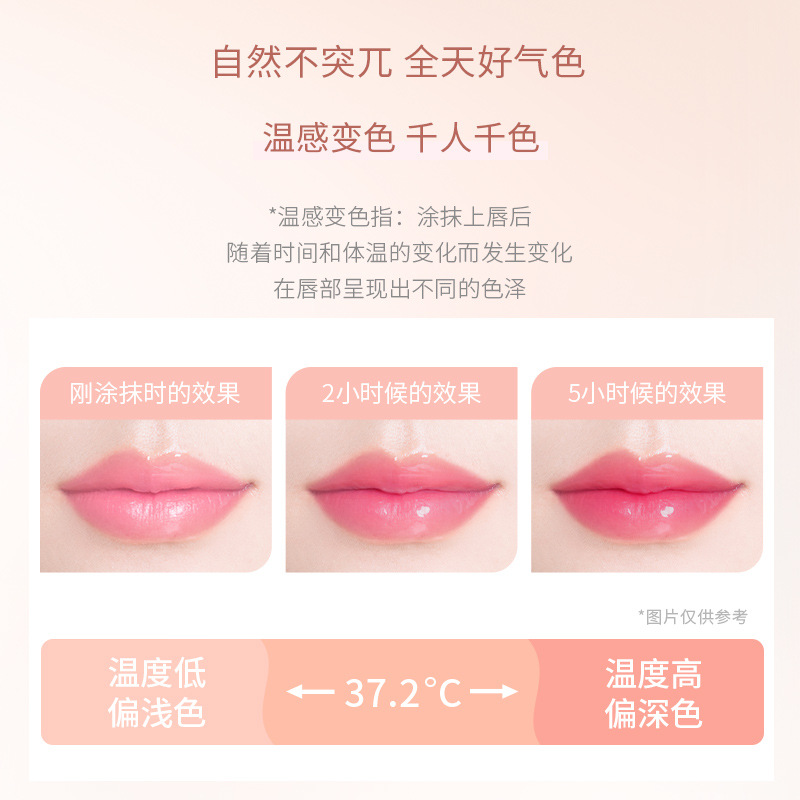 Bodybuilding Chuangyan Color Changing Lipstick Lipstick Lasting Moisturizing Non-decolorizing Moisturizing Women and Students Gradient Lip Balm Hydrating