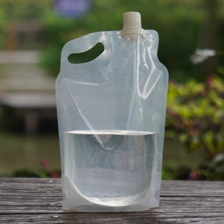 Outdoor large capacity convenient water bag transparent 10L folding water bag bulk beer bag travel mountaineering camping water bag
