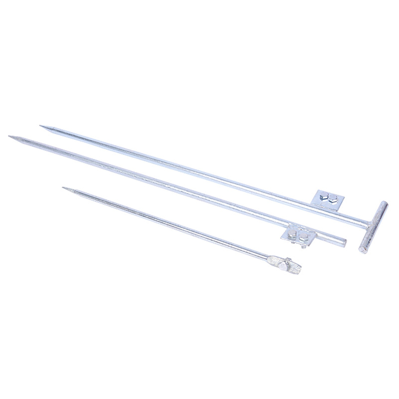 Grounding Pin for Electrical Engineering, Household Power Plant Grounding Rod, Grounding Pile, Lightning Rod, Straight and T-Shaped Galvanized Lightning Protection