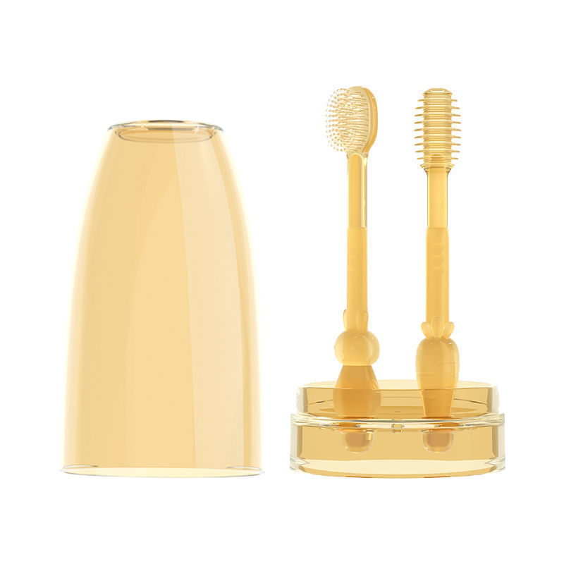 Newborn infant small month old baby toothbrush silicone tongue brush 0-1 and a half years old baby oral cleaning factory wholesale