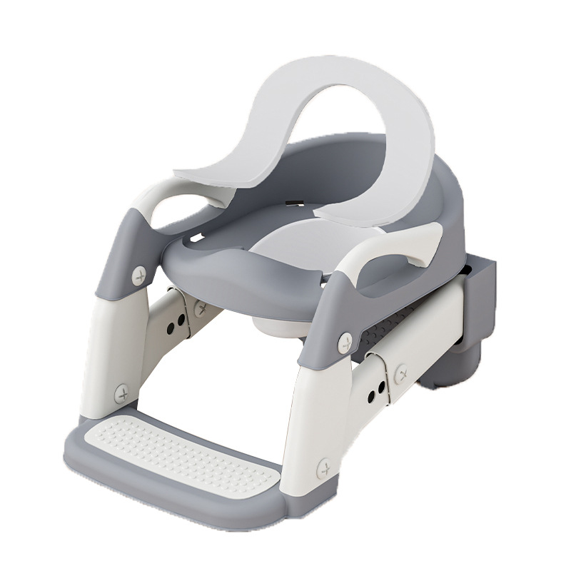 New Children's Toilet Ladder Folding Thickened Convenient Multifunctional Stool Baby Toilet Artifact with Backrest Toilet