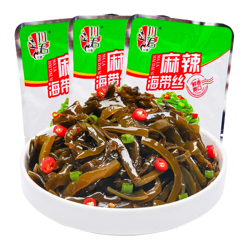 Chuanjun spicy kelp silk 20g independent bag Sichuan food kelp pickles bulk snack wholesale