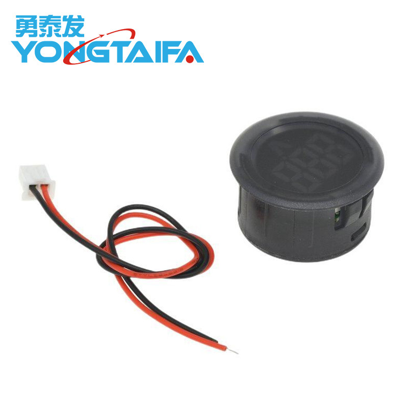 Dc 4-100V Dc Digital Voltmeter Head Display Led Digital Display Round Two-Wire Voltmeter Reverse Connection Protection