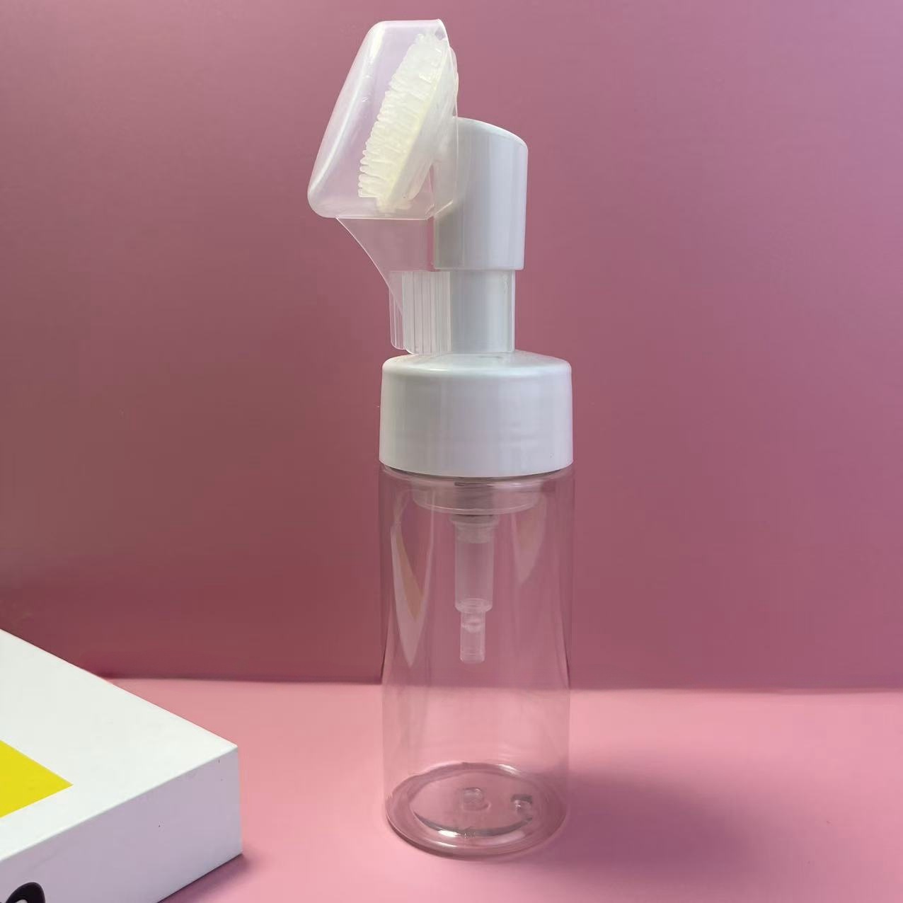 120Ml150Ml200Ml Mousse Foam Bottle Pet down Jacket Cleaner Bottle Silicone Brush Head Foaming Plastic Bottle