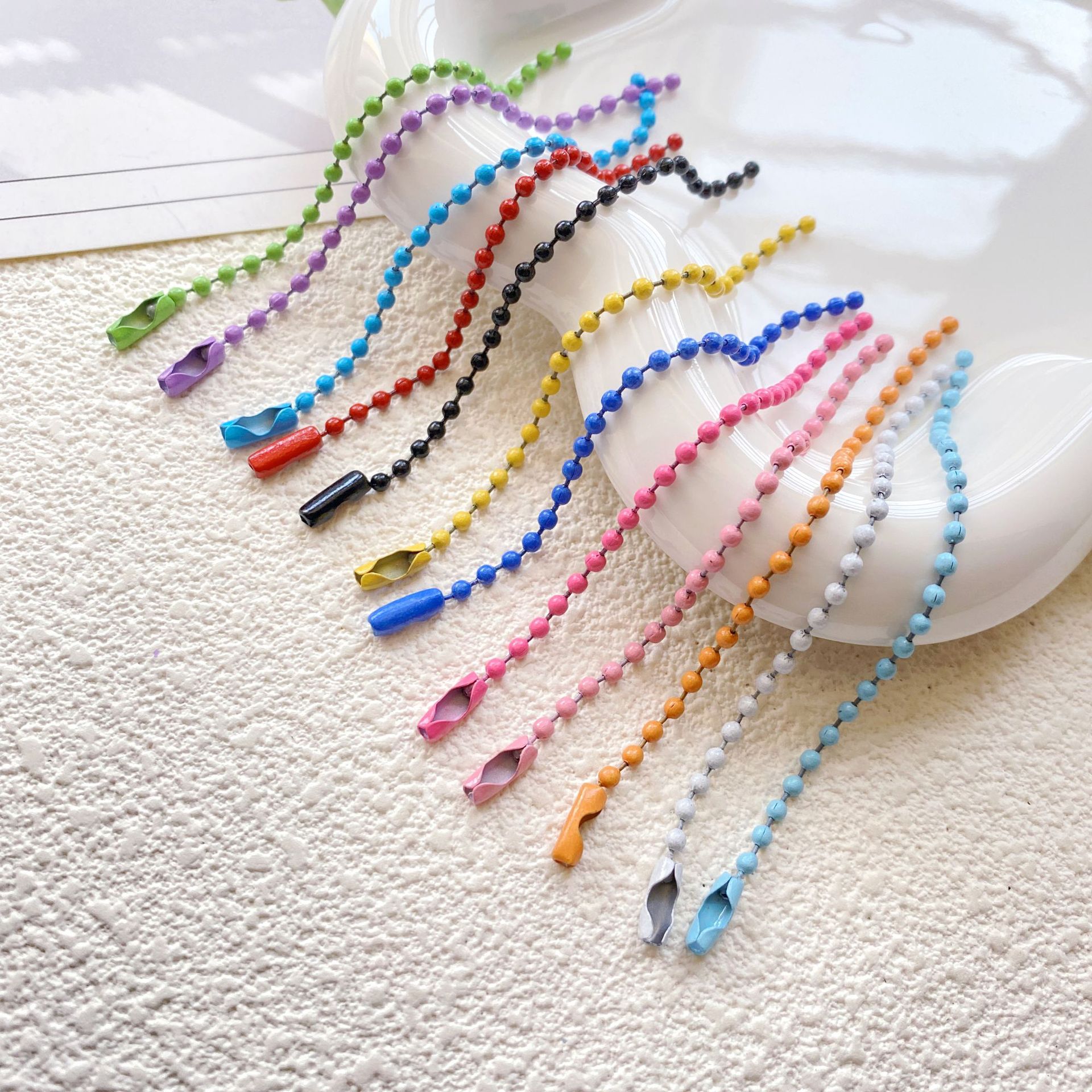 Keychain Ring Strap Card Chain Handmade Bag Chain Pendant DIY Macaron Set Card Holder Chain