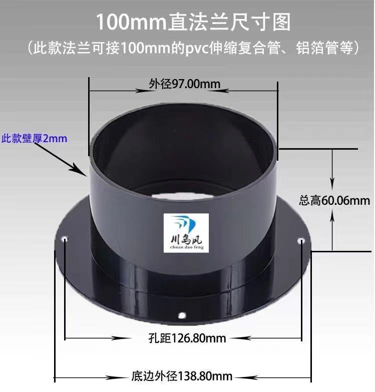 ABS straight flange air outlet straight flange fresh air system air outlet interface connector plastic air outlet