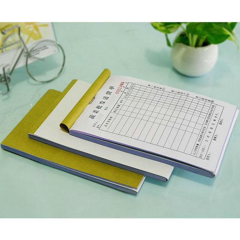 Two, three, four color handwriting machine printing carbon-free carbon copy document receipt sales delivery note picking in and out of the warehouse menu