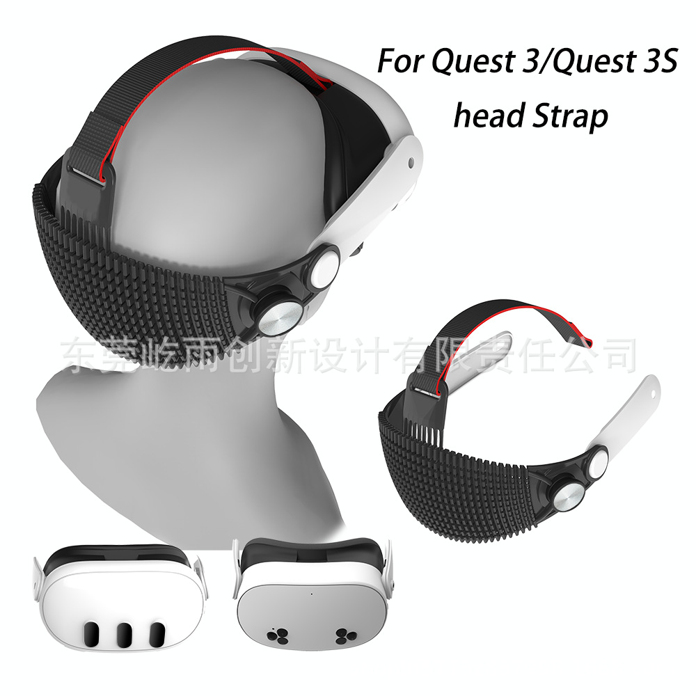 Подходит для Meta Quest3 дышащий мягкий ремешок на голову, который не давит на лицо и комфортен в носке. Аксессуары для Quest3S дышащие и мягкие