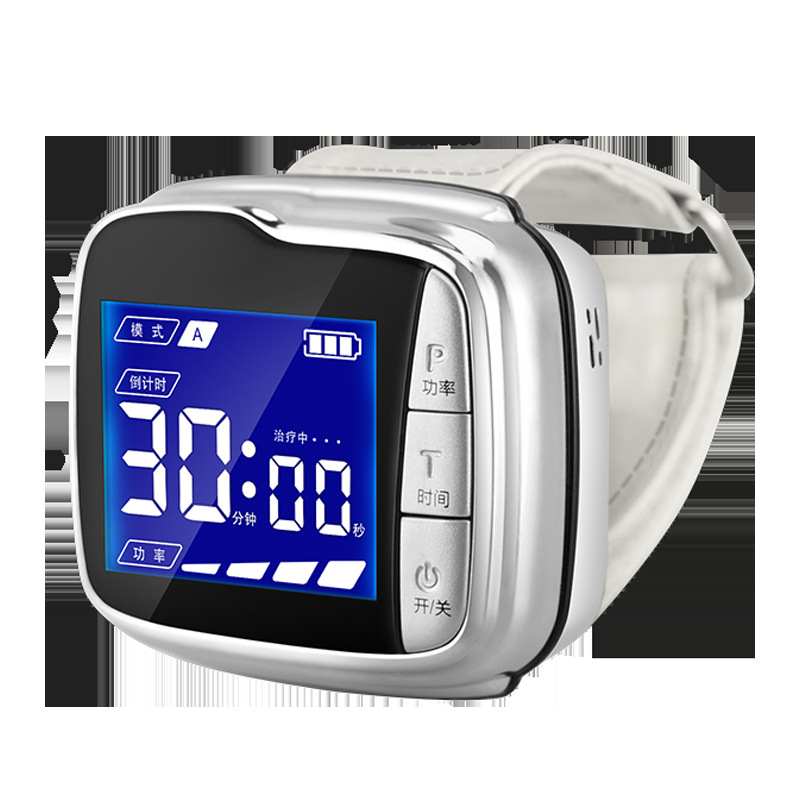 Light shield semiconductor laser therapeutic instrument three high blood glucose and blood lipid cardiovascular and cerebrovascular diseases cerebral infarction physical therapy wrist watch type