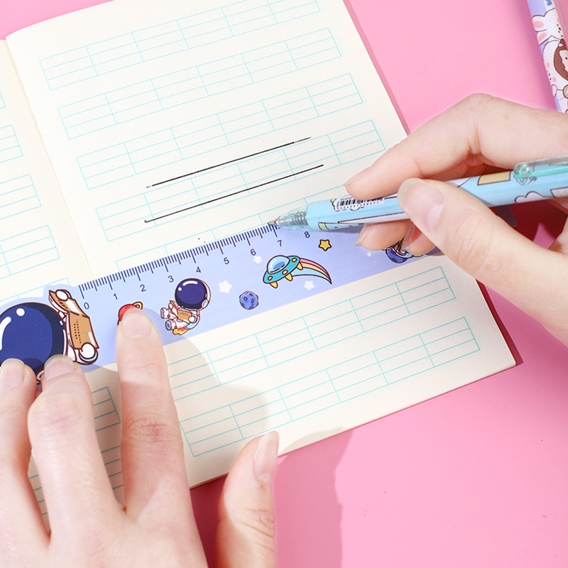 Cartoon bookmark ruler ruler cute super cute 15cm primary school students learning stationery soft ruler children's holiday prizes