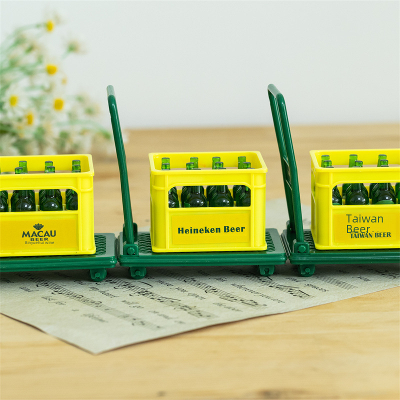 Microscale simulation Macao Taiwan beer trolley suit doll house DIY scene shooting props toy store
