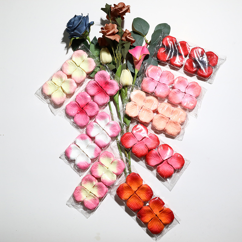 Non-woven petals one thousand pieces arrangement pack small size simulation petals wedding petals simulation rose petals