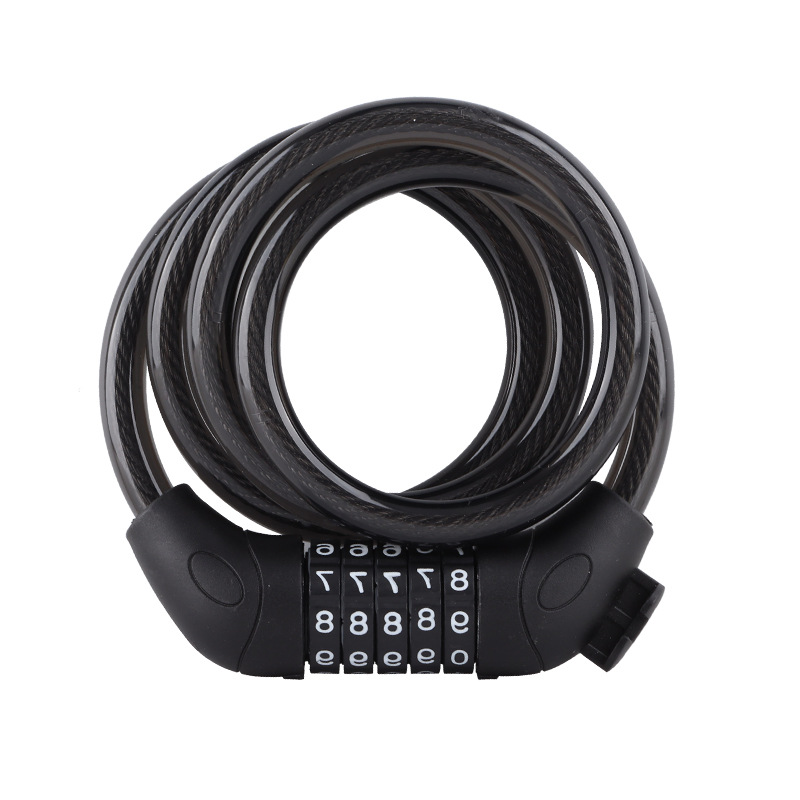 Bicycle Lock Riding Equipment Mountain Bike Anti-theft Lock Five-digit Password Wire Ring Lock Bicycle Password Lock Universal