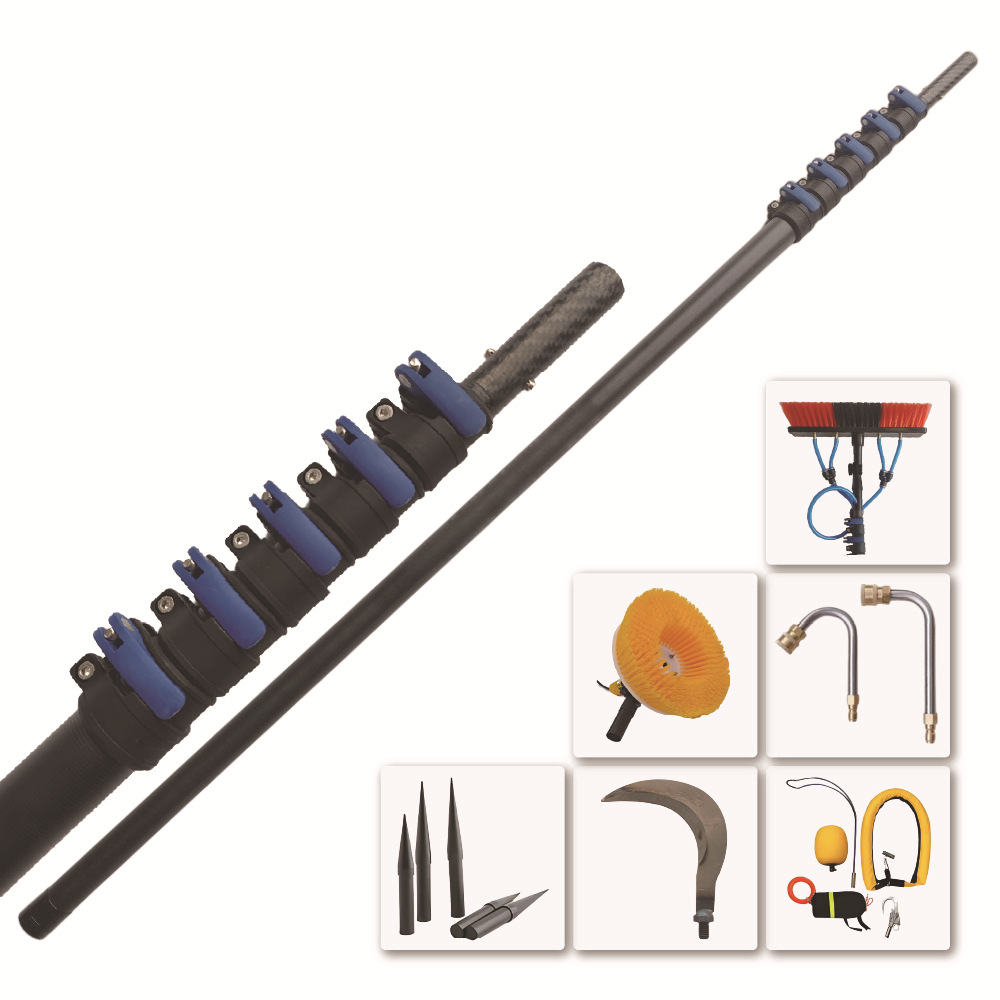 Cross-Border Custom-Made Carbon Fiber Picking Pole, Anti-Extraction Pine Cone Pole, Rescue Pole, Telescopic Tube Cleaning Pole