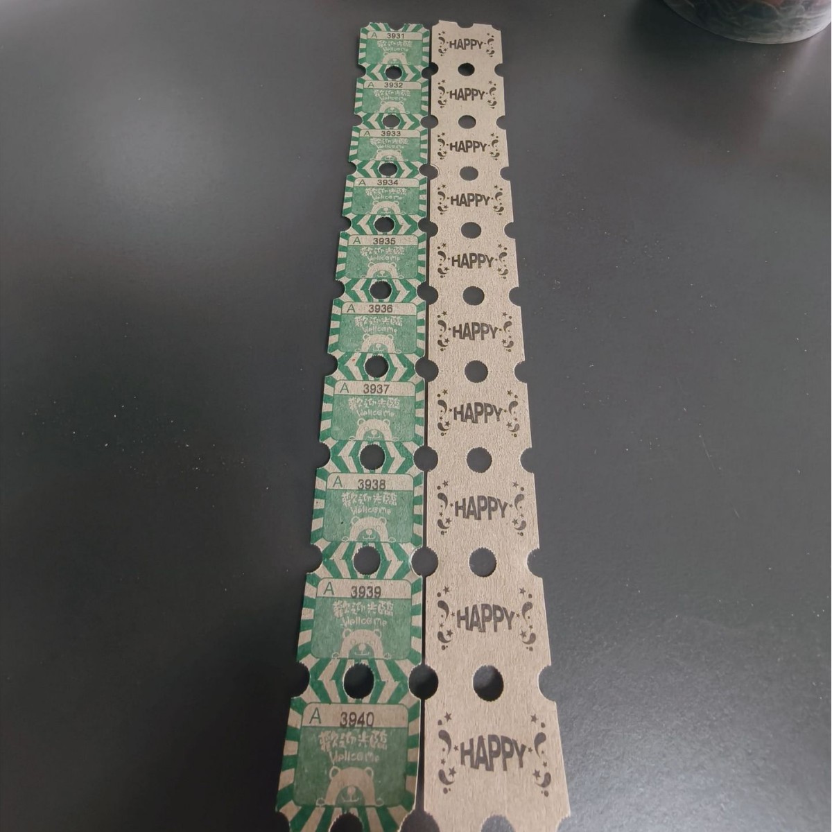 Amusement Arcade Game Ticket Printing Double-Sided Gray Environmentally Friendly Paper Game Console Cardboard Exchange Coupon Lottery Paper