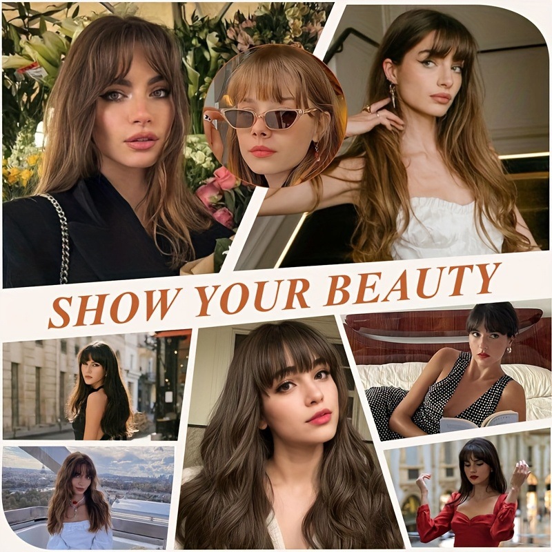 Foreign Trade European and American Cross-Border Bangs Wig for Women with Natural Forehead Hairline Wig Seamless French Bangs Wig Piece