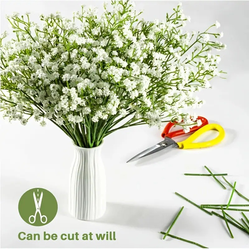 Cross-Border Dropshipping of Realistic Baby's Breath Bouquets with Green Stems and Simulated Floral Arrangements That Do Not Require Care and Are Suitable for Weddings