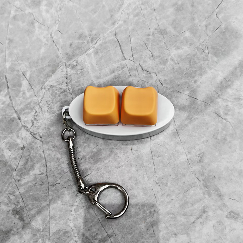 Pc Material Transparent White Oval Pendant Press Sound Click No Light with Light Cat Head Personalized Keycap Matchinging