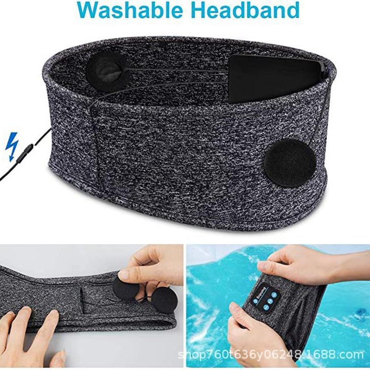 Hot Selling Bluetooth 5.0 Music Sleep Eye Mask Headband Bluetooth Sports Headscarf Call Headband Yoga Headband