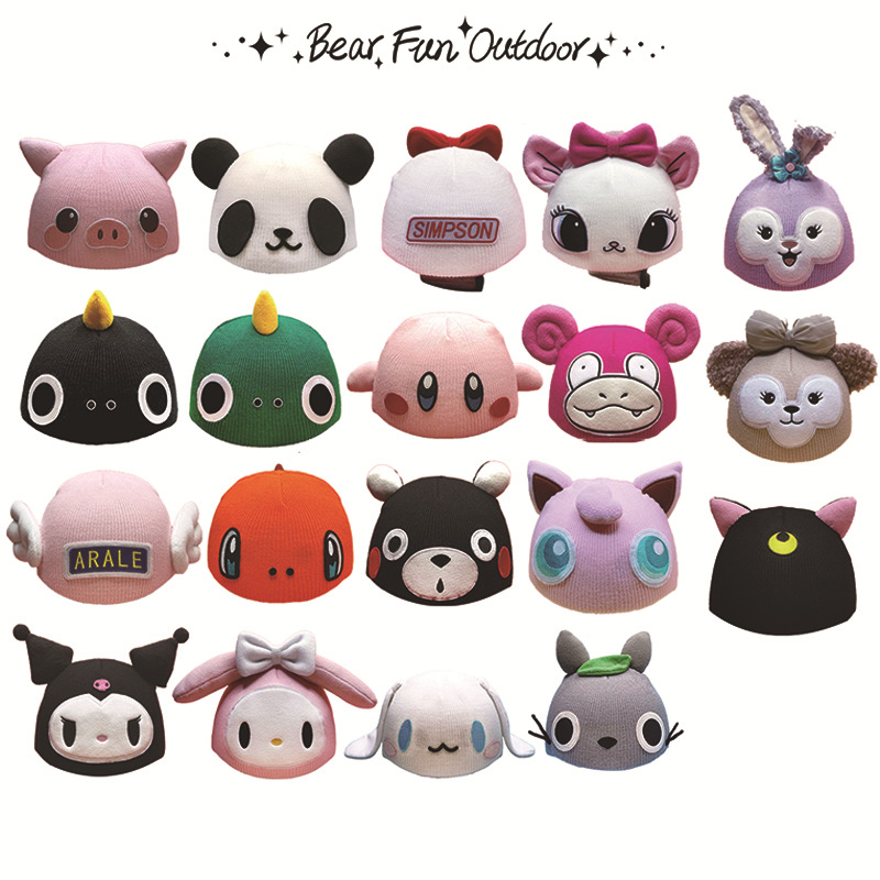 Оригинальный вязаный чехол для шлема с мультяшным дизайном