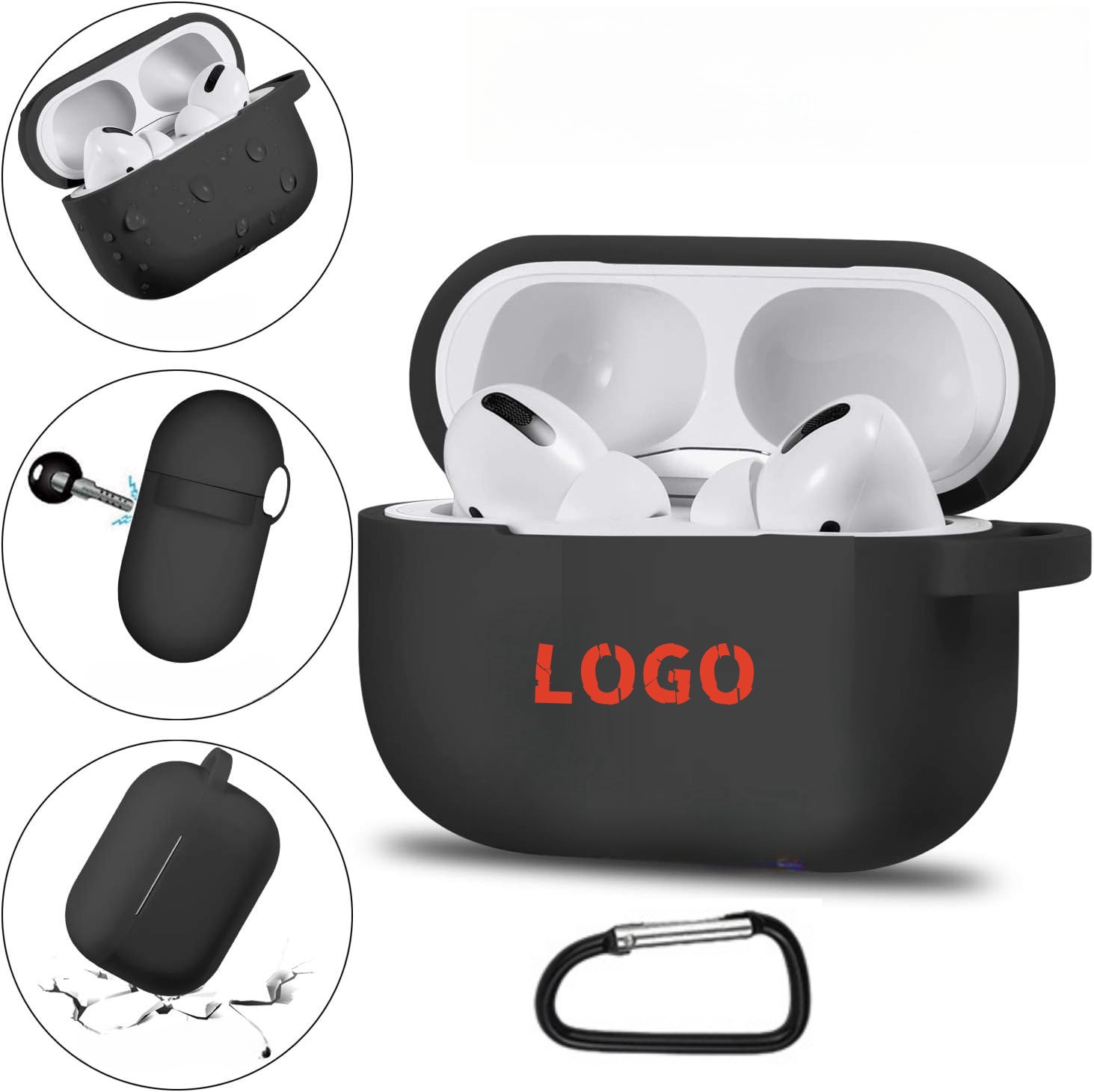 Suitable for Apple Headphone Case airpods Pro Silicone Earphone Case 2/3 Generation 4 Generation airpods Headphone Protective Case