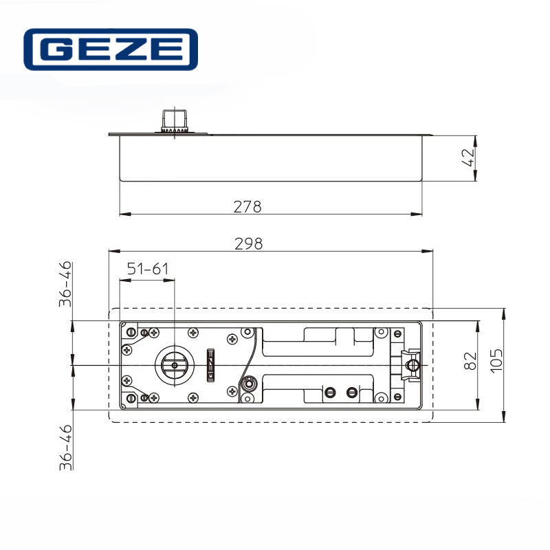 Genuine Geze German Gaize Floor Spring 500Nv/500Nen3/550Nv Glass Door Frameless Ground Spring