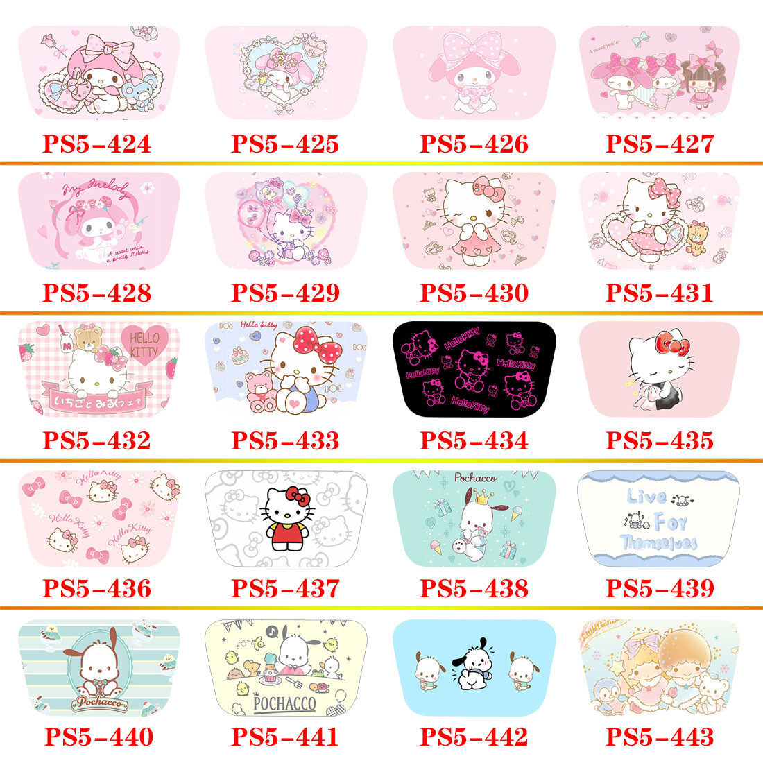 PS5 Handle Touch Film Board Pain Sticker PS5slim Sticker PS4 Batman Spider-Man Kloomi Sanrio Hakuyin