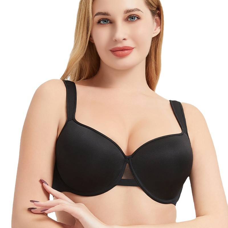 Cross-Border Large Size Underwear for Women with Big Breasts, Anti-Sagging, Push-Up, Breathable, Traceless, Large Cup Bra for Fat Girls Wholesale