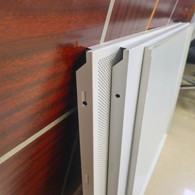 595x595 integrated ceiling aluminum buckle flat hospital school office ceiling material self-installed full set of accessories