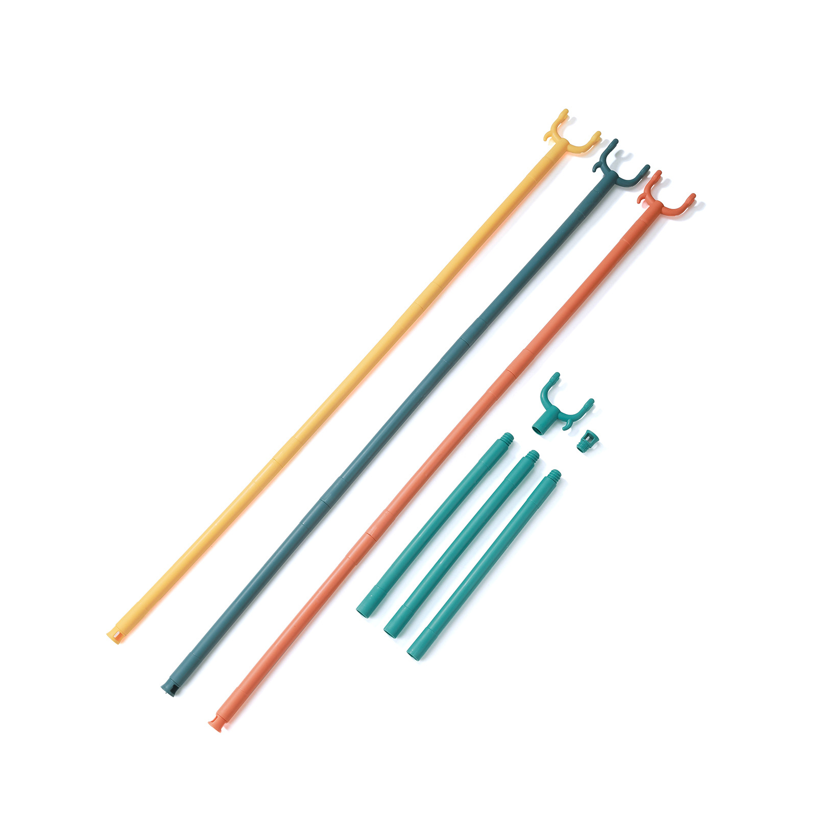 Factory wholesale adjustable length plastic clothes fork balcony clothes fork clothes pole portable clothes pole