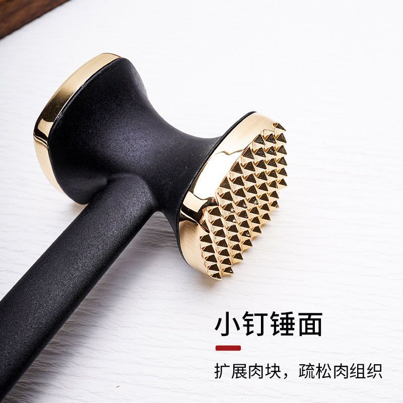 Zinc Alloy Double-Sided Meat Tenderizer Steak Hammer Meat Beater Garlic Press Kitchen Tool