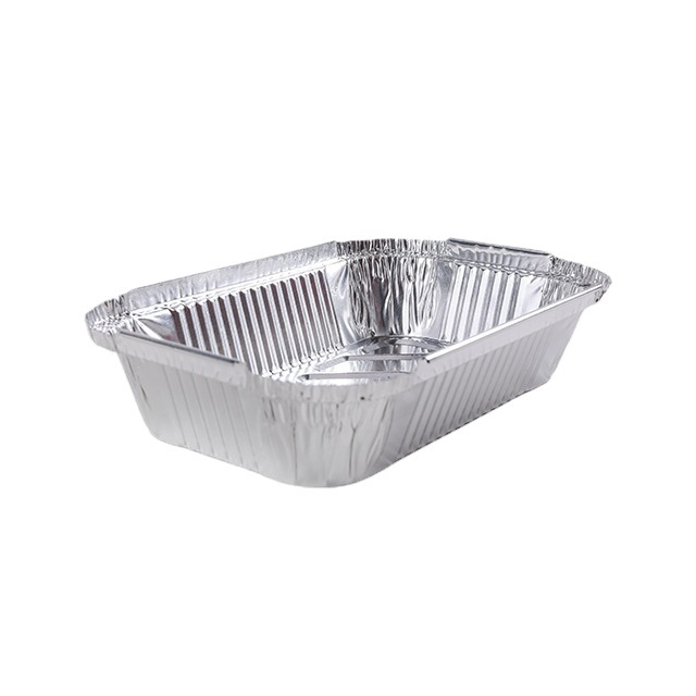 Grilled fish packing box for takeaway can be heated barbecue aluminum foil disposable lunch box tin paper plate wholesale tin paper box