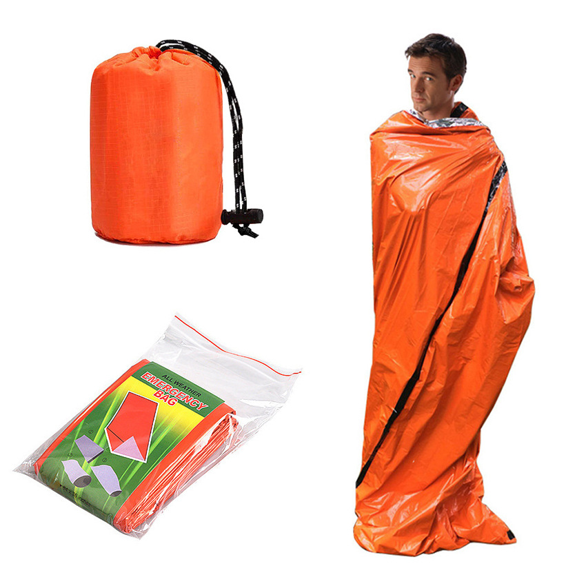 Cross-border Outdoor Sleeping Bag Thermal Insulation Blanket Outdoor Sleeping Bag Tent Cold Relief Emergency Warm Sleeping Bag Emergency Blanket