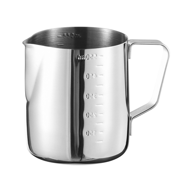 304 stainless steel draw cup with scale fancy bubbler large capacity pointed mouth coffee milk bubble cup in stock