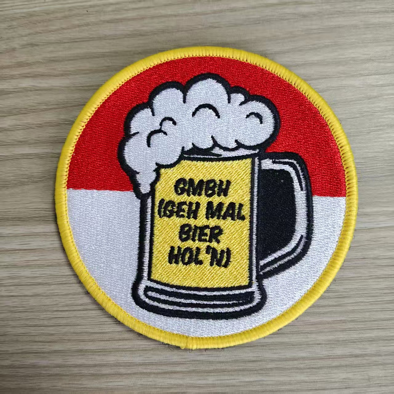 Velcro Style Embroidered Armband Badge Computer Embroidered Label Embroidered Cloth Patch Velcro School Uniform Badge Manufacturer Customization