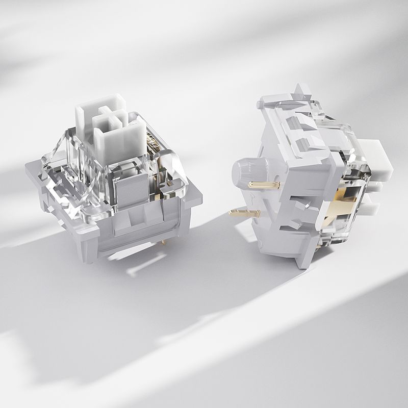 High-Tech V3 Linear Dustproof Silver Wooden Shaft Holder Sleeve Plug-In Welding Tripod Mahjong Stone Sound Shaft Switch