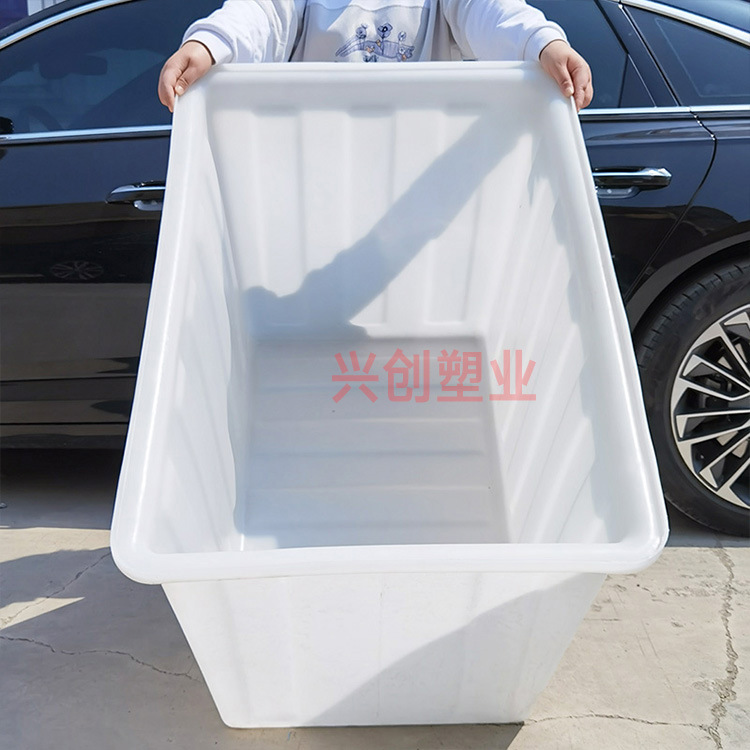 Толстый резервуар для воды из говяжьих сухожилий, пищевой PE пластик, прямоугольная коробка, аквакультура, большой бассейн для продажи рыбы, пластиковая коробка для готовых продуктов
