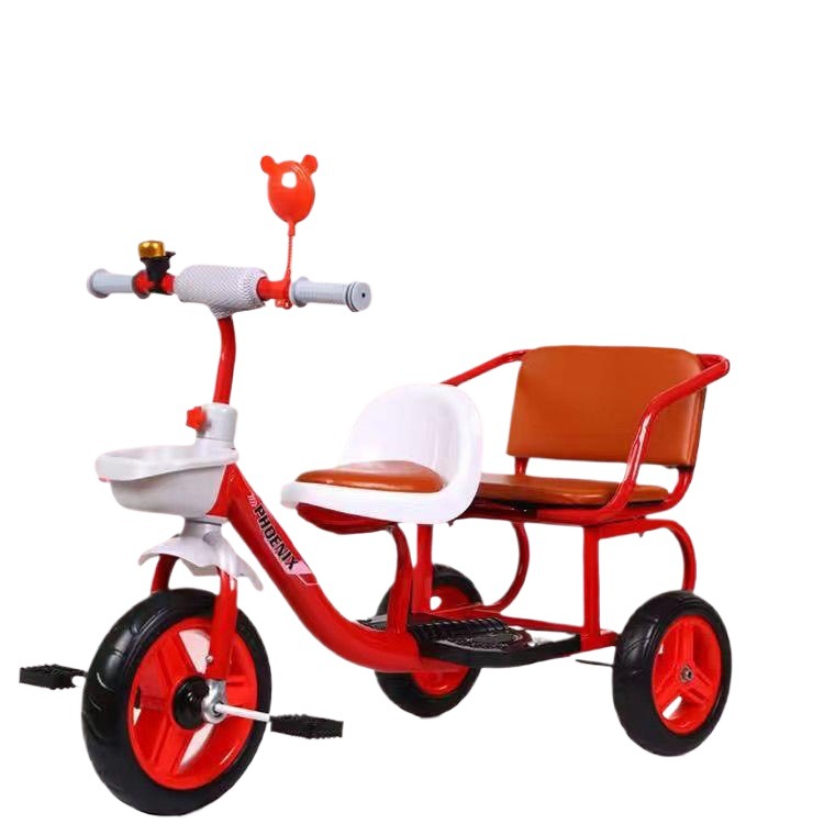 Children's Tricycle Pedal Bike Bicycle Children's Tricycle Bicycle Double Tricycle Can Sit and Ride for Men and Women